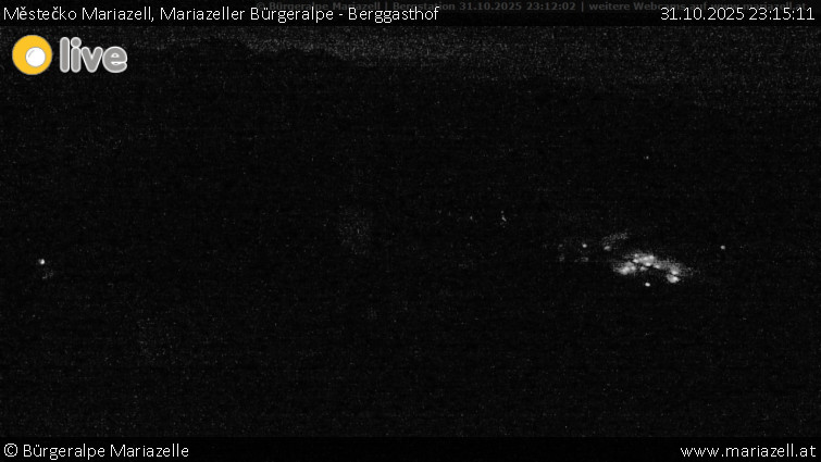 Městečko Mariazell - Mariazeller Bürgeralpe - Berggasthof - 31.10.2025 v 23:15 Městečko Mariazell - Mariazeller Bürgeralpe - Berggasthof - 31.10.2025 v 23:15