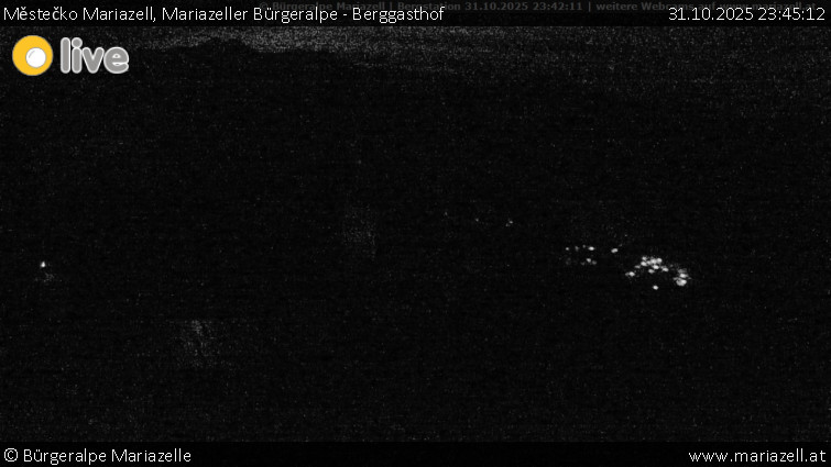 Městečko Mariazell - Mariazeller Bürgeralpe - Berggasthof - 31.10.2025 v 23:45 Městečko Mariazell - Mariazeller Bürgeralpe - Berggasthof - 31.10.2025 v 23:45