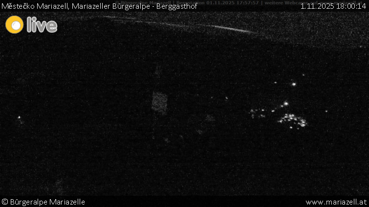 Městečko Mariazell - Mariazeller Bürgeralpe - Berggasthof - 1.11.2025 v 18:00 Městečko Mariazell - Mariazeller Bürgeralpe - Berggasthof - 1.11.2025 v 18:00