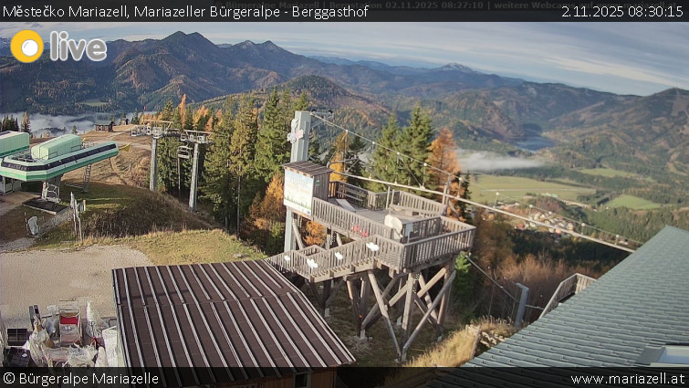 Městečko Mariazell - Mariazeller Bürgeralpe - Berggasthof - 2.11.2025 v 08:30 Městečko Mariazell - Mariazeller Bürgeralpe - Berggasthof - 2.11.2025 v 08:30