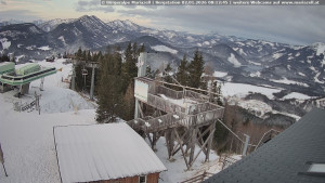 Městečko Mariazell - Mariazeller Bürgeralpe - Berggasthof - 2.1.2026 v 08:15 Městečko Mariazell - Mariazeller Bürgeralpe - Berggasthof - 2.1.2026 v 08:15