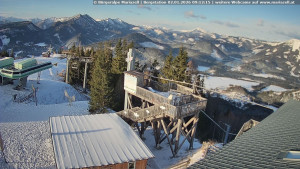Městečko Mariazell - Mariazeller Bürgeralpe - Berggasthof - 2.1.2026 v 09:15 Městečko Mariazell - Mariazeller Bürgeralpe - Berggasthof - 2.1.2026 v 09:15