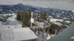 Městečko Mariazell - Mariazeller Bürgeralpe - Berggasthof - 2.1.2026 v 11:30 Městečko Mariazell - Mariazeller Bürgeralpe - Berggasthof - 2.1.2026 v 11:30