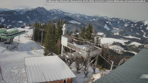 Městečko Mariazell - Mariazeller Bürgeralpe - Berggasthof - 2.1.2026 v 12:15 Městečko Mariazell - Mariazeller Bürgeralpe - Berggasthof - 2.1.2026 v 12:15