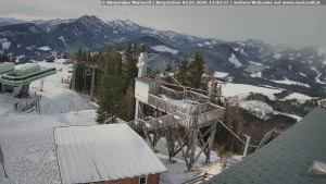 Městečko Mariazell - Mariazeller Bürgeralpe - Berggasthof - 2.1.2026 v 12:45 Městečko Mariazell - Mariazeller Bürgeralpe - Berggasthof - 2.1.2026 v 12:45