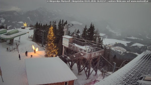 Městečko Mariazell - Mariazeller Bürgeralpe - Berggasthof - 2.1.2026 v 16:45 Městečko Mariazell - Mariazeller Bürgeralpe - Berggasthof - 2.1.2026 v 16:45