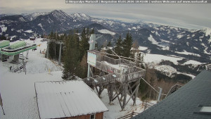 Městečko Mariazell - Mariazeller Bürgeralpe - Berggasthof - 5.1.2026 v 10:45 Městečko Mariazell - Mariazeller Bürgeralpe - Berggasthof - 5.1.2026 v 10:45