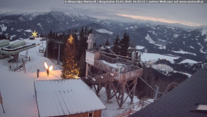 Městečko Mariazell - Mariazeller Bürgeralpe - Berggasthof - 5.1.2026 v 16:45 Městečko Mariazell - Mariazeller Bürgeralpe - Berggasthof - 5.1.2026 v 16:45