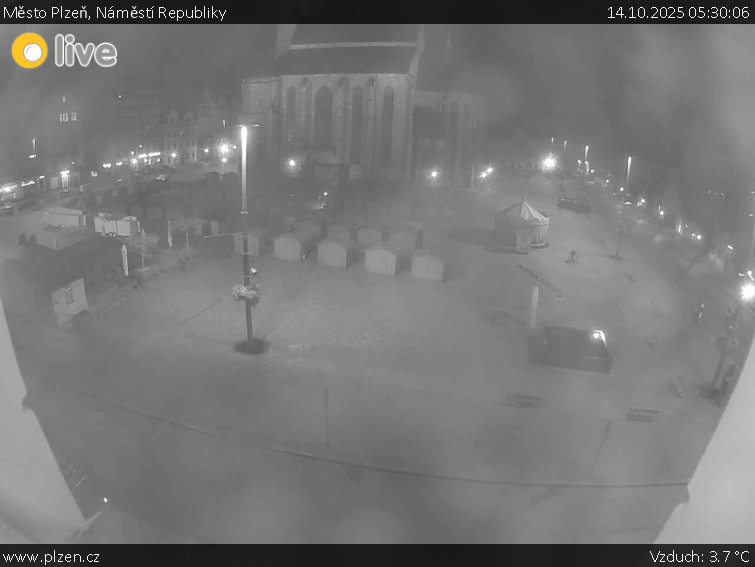 Město Plzeň - Náměstí Republiky - 14.10.2025 v 05:30 Město Plzeň - Náměstí Republiky - 14.10.2025 v 05:30