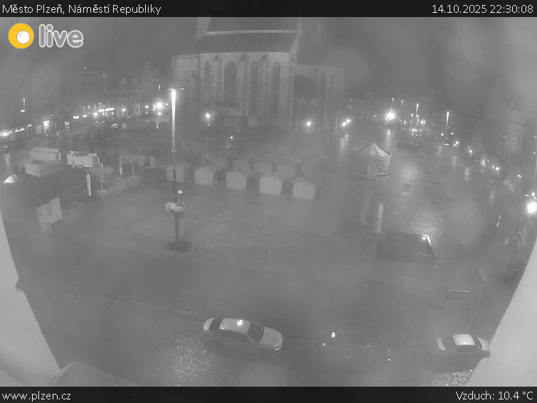 Město Plzeň - Náměstí Republiky - 14.10.2025 v 22:30 Město Plzeň - Náměstí Republiky - 14.10.2025 v 22:30