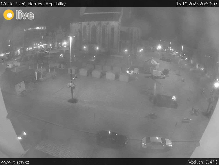 Město Plzeň - Náměstí Republiky - 15.10.2025 v 20:30 Město Plzeň - Náměstí Republiky - 15.10.2025 v 20:30
