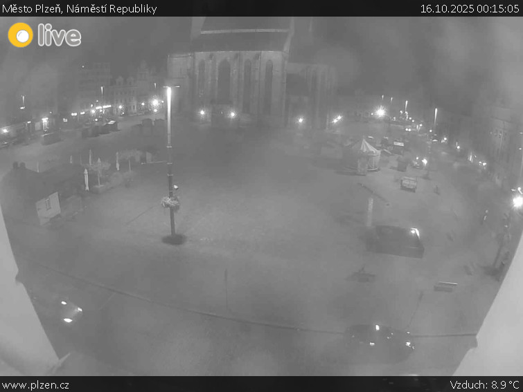 Město Plzeň - Náměstí Republiky - 16.10.2025 v 00:15 Město Plzeň - Náměstí Republiky - 16.10.2025 v 00:15