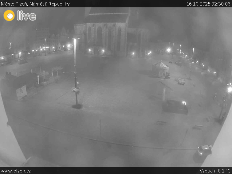 Město Plzeň - Náměstí Republiky - 16.10.2025 v 02:30 Město Plzeň - Náměstí Republiky - 16.10.2025 v 02:30
