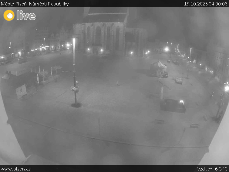Město Plzeň - Náměstí Republiky - 16.10.2025 v 04:00 Město Plzeň - Náměstí Republiky - 16.10.2025 v 04:00