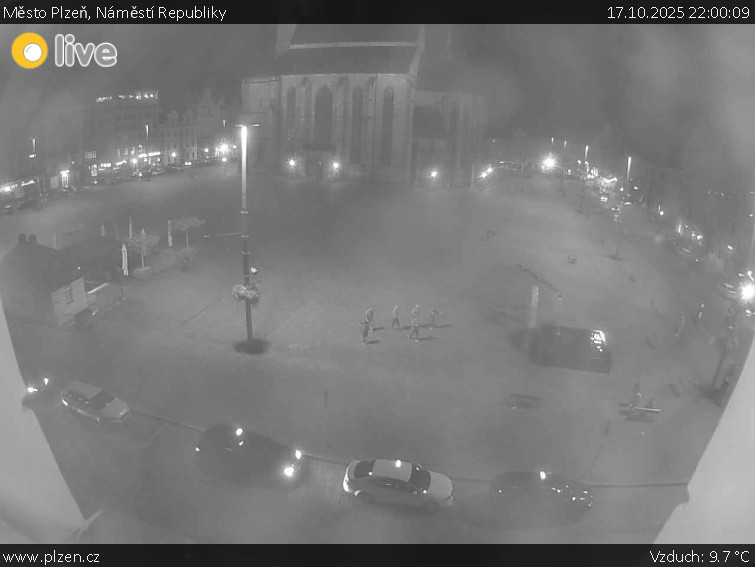 Město Plzeň - Náměstí Republiky - 17.10.2025 v 22:00 Město Plzeň - Náměstí Republiky - 17.10.2025 v 22:00