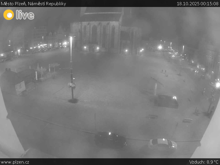 Město Plzeň - Náměstí Republiky - 18.10.2025 v 00:15 Město Plzeň - Náměstí Republiky - 18.10.2025 v 00:15