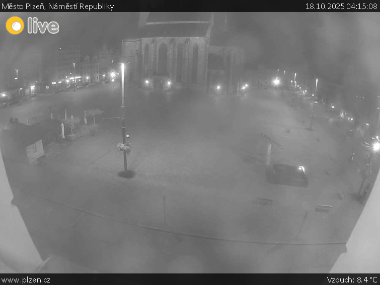 Město Plzeň - Náměstí Republiky - 18.10.2025 v 04:15 Město Plzeň - Náměstí Republiky - 18.10.2025 v 04:15