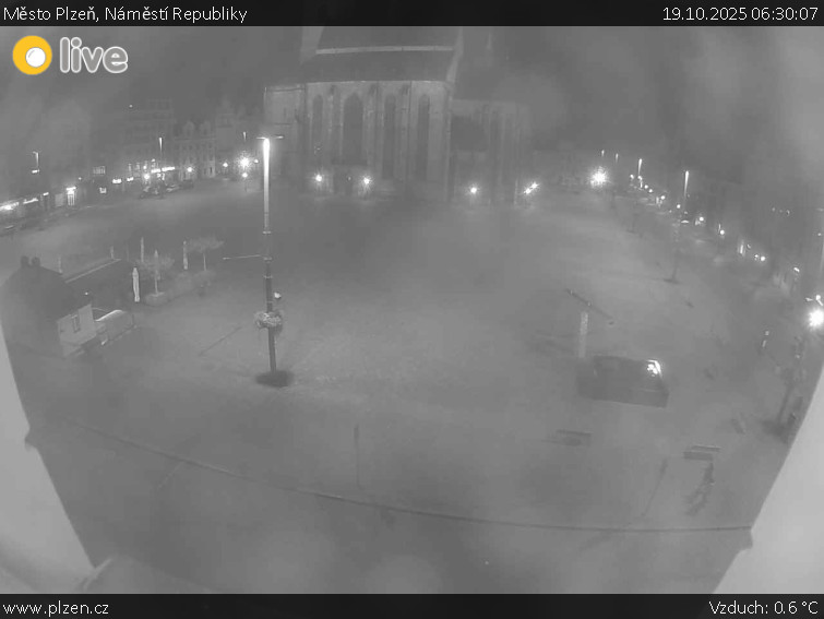 Město Plzeň - Náměstí Republiky - 19.10.2025 v 06:30 Město Plzeň - Náměstí Republiky - 19.10.2025 v 06:30