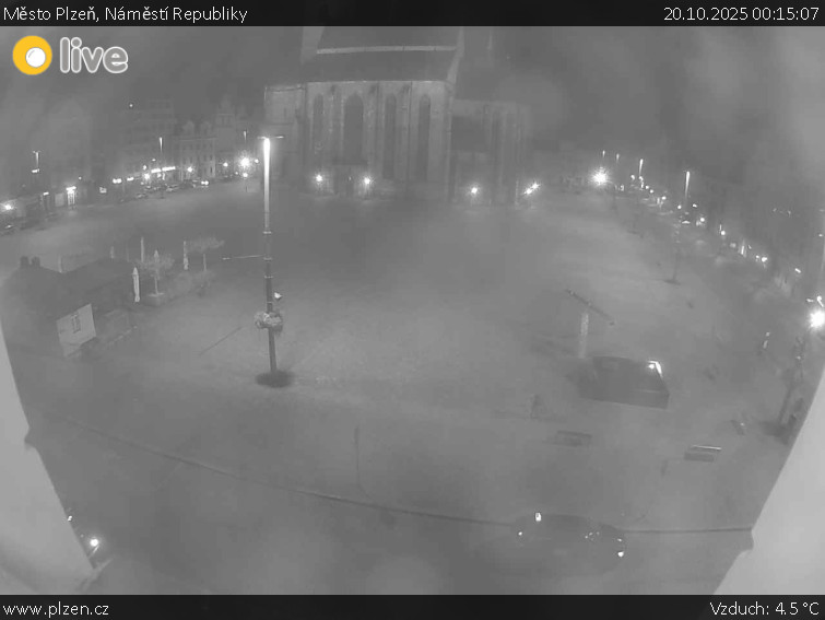 Město Plzeň - Náměstí Republiky - 20.10.2025 v 00:15 Město Plzeň - Náměstí Republiky - 20.10.2025 v 00:15