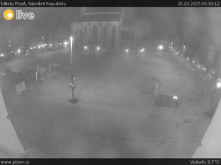 Město Plzeň - Náměstí Republiky - 20.10.2025 v 03:30 Město Plzeň - Náměstí Republiky - 20.10.2025 v 03:30