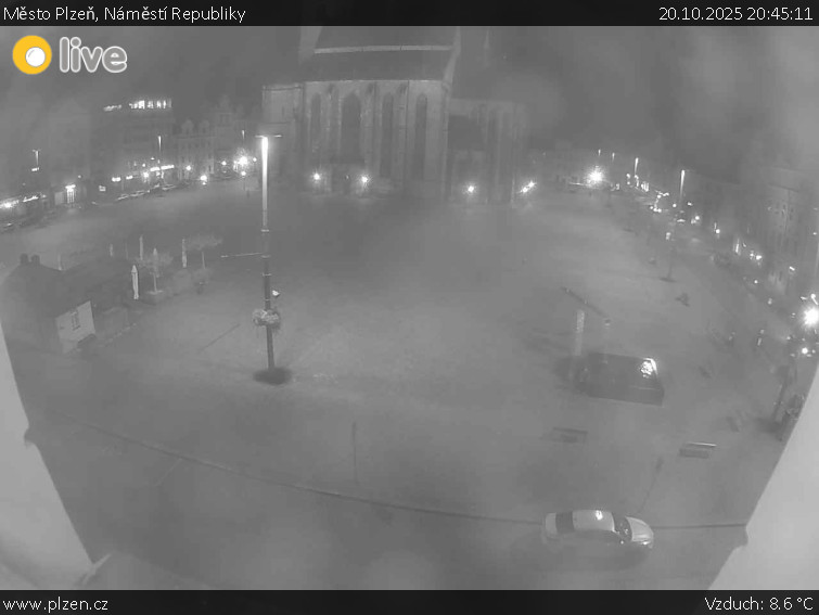Město Plzeň - Náměstí Republiky - 20.10.2025 v 20:45 Město Plzeň - Náměstí Republiky - 20.10.2025 v 20:45