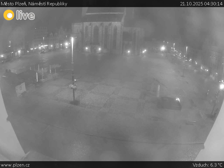 Město Plzeň - Náměstí Republiky - 21.10.2025 v 04:30 Město Plzeň - Náměstí Republiky - 21.10.2025 v 04:30