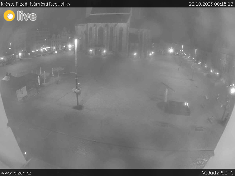 Město Plzeň - Náměstí Republiky - 22.10.2025 v 00:15 Město Plzeň - Náměstí Republiky - 22.10.2025 v 00:15