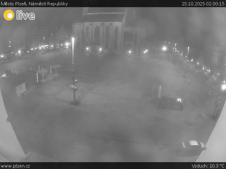 Město Plzeň - Náměstí Republiky - 23.10.2025 v 02:30 Město Plzeň - Náměstí Republiky - 23.10.2025 v 02:30