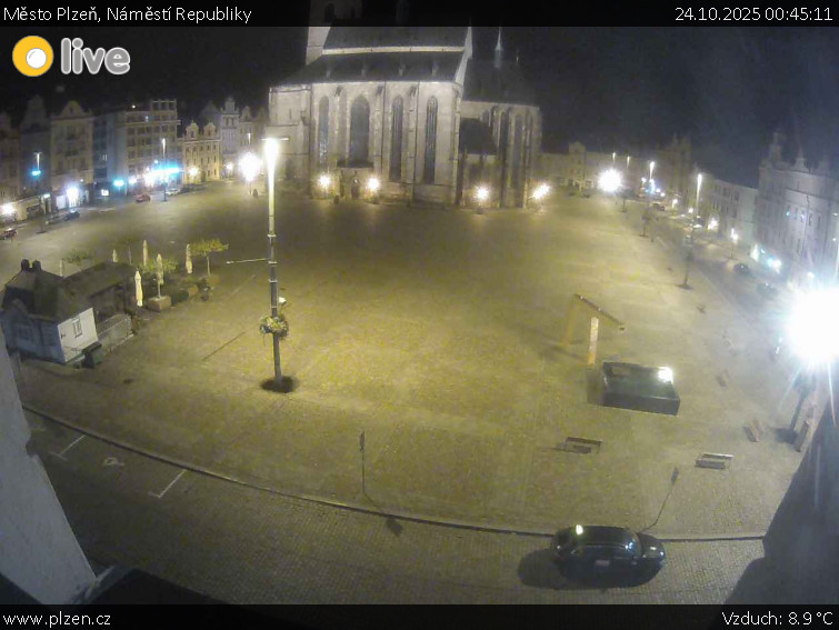 Město Plzeň - Náměstí Republiky - 24.10.2025 v 00:45 Město Plzeň - Náměstí Republiky - 24.10.2025 v 00:45