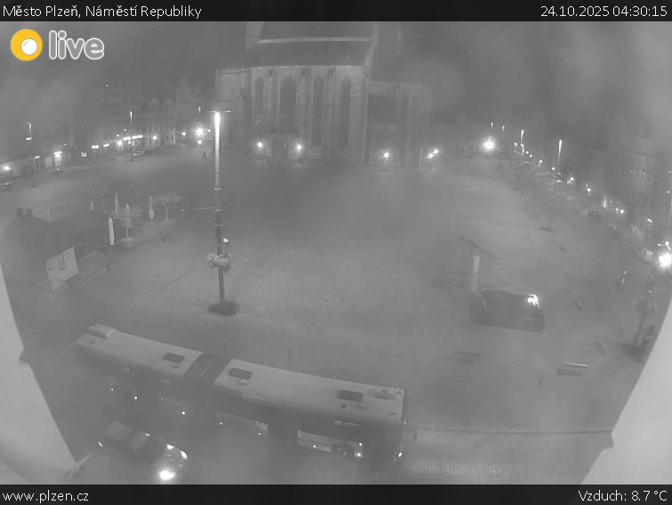 Město Plzeň - Náměstí Republiky - 24.10.2025 v 04:30 Město Plzeň - Náměstí Republiky - 24.10.2025 v 04:30