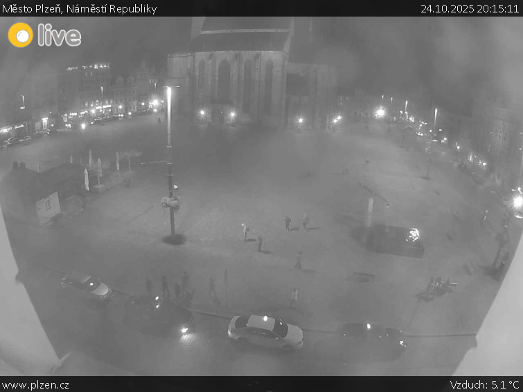 Město Plzeň - Náměstí Republiky - 24.10.2025 v 20:15 Město Plzeň - Náměstí Republiky - 24.10.2025 v 20:15