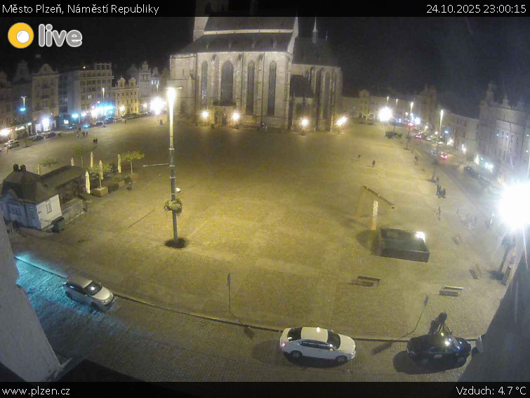 Město Plzeň - Náměstí Republiky - 24.10.2025 v 23:00 Město Plzeň - Náměstí Republiky - 24.10.2025 v 23:00