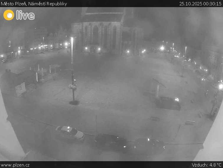 Město Plzeň - Náměstí Republiky - 25.10.2025 v 00:30 Město Plzeň - Náměstí Republiky - 25.10.2025 v 00:30
