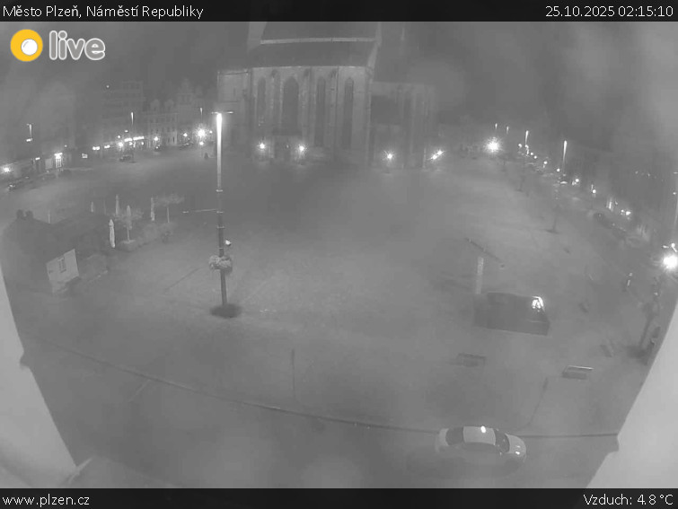 Město Plzeň - Náměstí Republiky - 25.10.2025 v 02:15 Město Plzeň - Náměstí Republiky - 25.10.2025 v 02:15