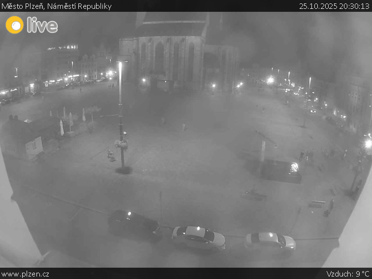 Město Plzeň - Náměstí Republiky - 25.10.2025 v 20:30 Město Plzeň - Náměstí Republiky - 25.10.2025 v 20:30