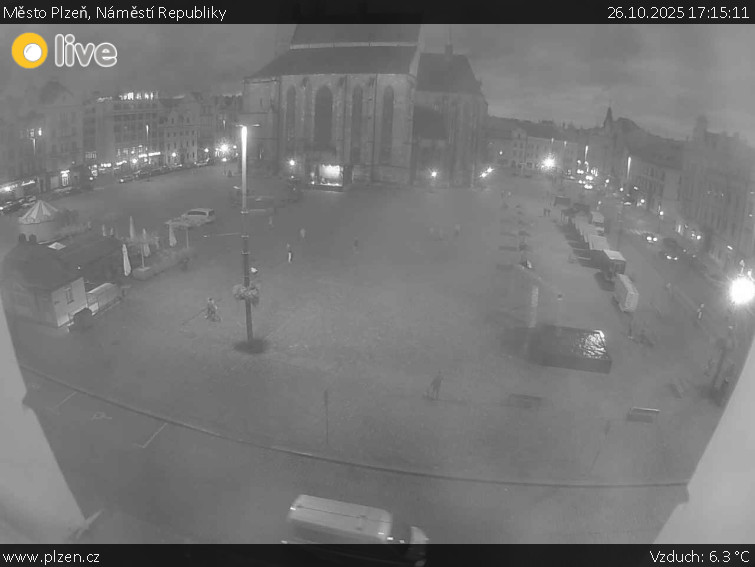 Město Plzeň - Náměstí Republiky - 26.10.2025 v 17:15 Město Plzeň - Náměstí Republiky - 26.10.2025 v 17:15