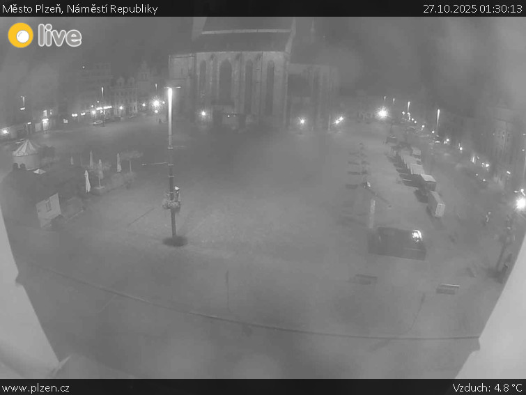 Město Plzeň - Náměstí Republiky - 27.10.2025 v 01:30 Město Plzeň - Náměstí Republiky - 27.10.2025 v 01:30