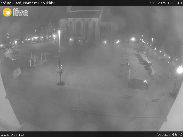 Město Plzeň - Náměstí Republiky - 27.10.2025 v 03:15 Město Plzeň - Náměstí Republiky - 27.10.2025 v 03:15