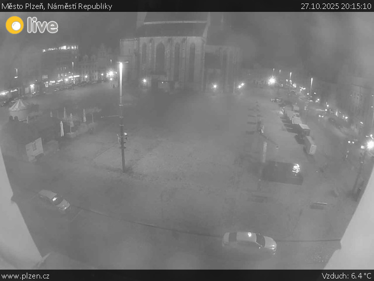 Město Plzeň - Náměstí Republiky - 27.10.2025 v 20:15 Město Plzeň - Náměstí Republiky - 27.10.2025 v 20:15