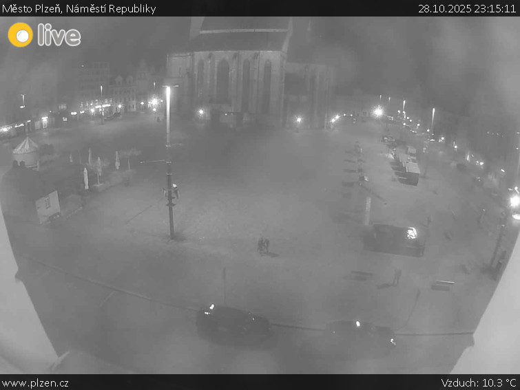 Město Plzeň - Náměstí Republiky - 28.10.2025 v 23:15 Město Plzeň - Náměstí Republiky - 28.10.2025 v 23:15