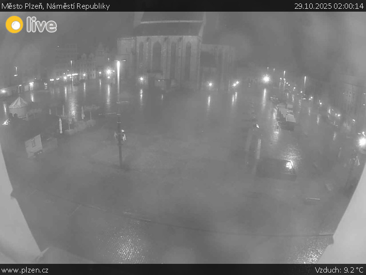 Město Plzeň - Náměstí Republiky - 29.10.2025 v 02:00 Město Plzeň - Náměstí Republiky - 29.10.2025 v 02:00