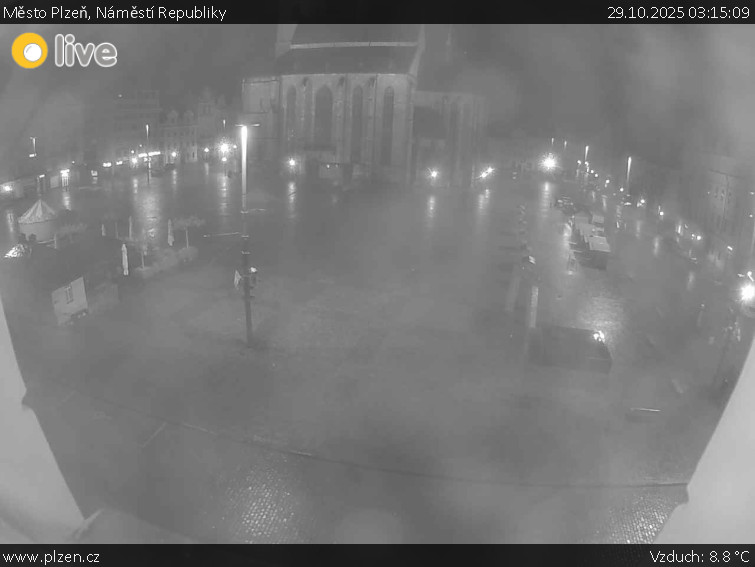 Město Plzeň - Náměstí Republiky - 29.10.2025 v 03:15 Město Plzeň - Náměstí Republiky - 29.10.2025 v 03:15