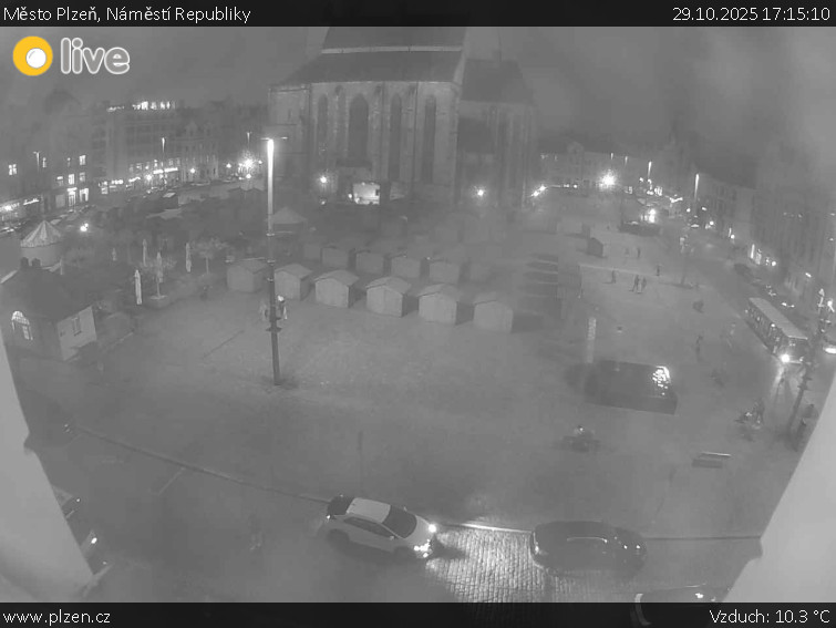 Město Plzeň - Náměstí Republiky - 29.10.2025 v 17:15 Město Plzeň - Náměstí Republiky - 29.10.2025 v 17:15