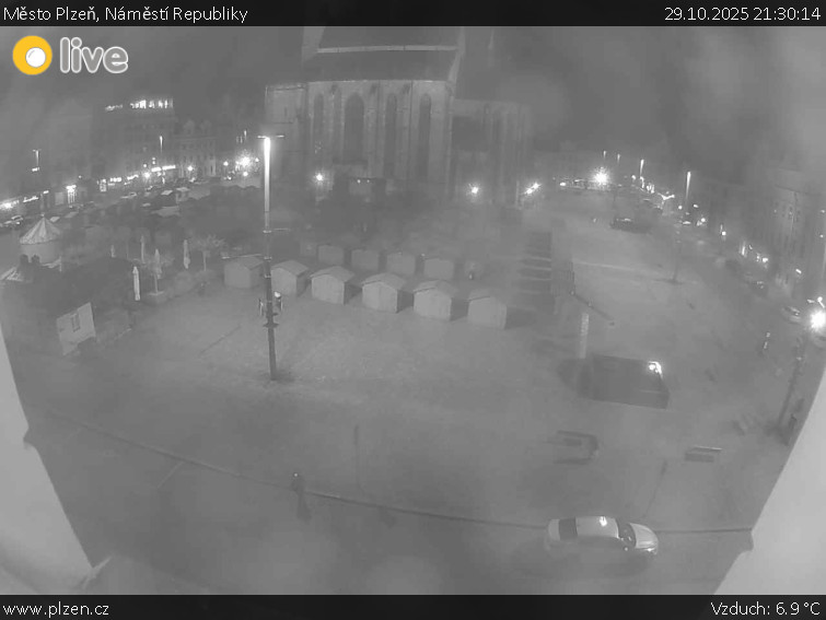 Město Plzeň - Náměstí Republiky - 29.10.2025 v 21:30 Město Plzeň - Náměstí Republiky - 29.10.2025 v 21:30