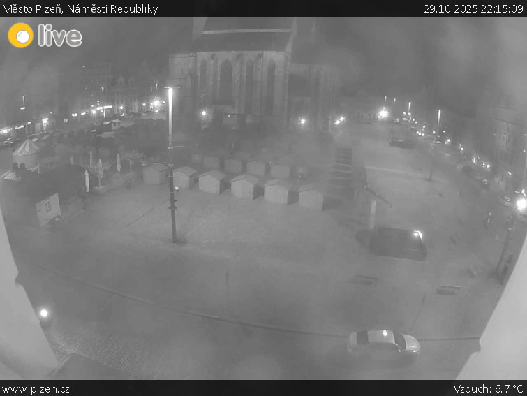 Město Plzeň - Náměstí Republiky - 29.10.2025 v 22:15 Město Plzeň - Náměstí Republiky - 29.10.2025 v 22:15