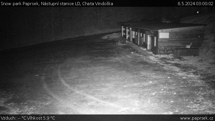 Snow park Paprsek - Nástupní stanice LD, Chata Vindoška - 8.5.2024 v 03:00