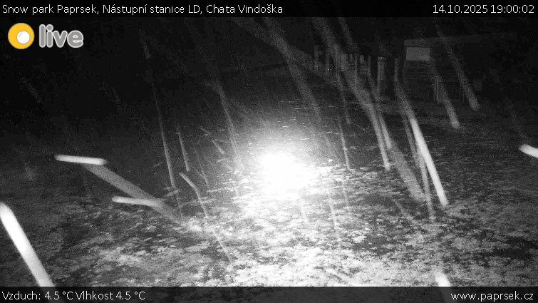 Snow park Paprsek - Nástupní stanice LD, Chata Vindoška - 14.10.2025 v 19:00 Snow park Paprsek - Nástupní stanice LD, Chata Vindoška - 14.10.2025 v 19:00
