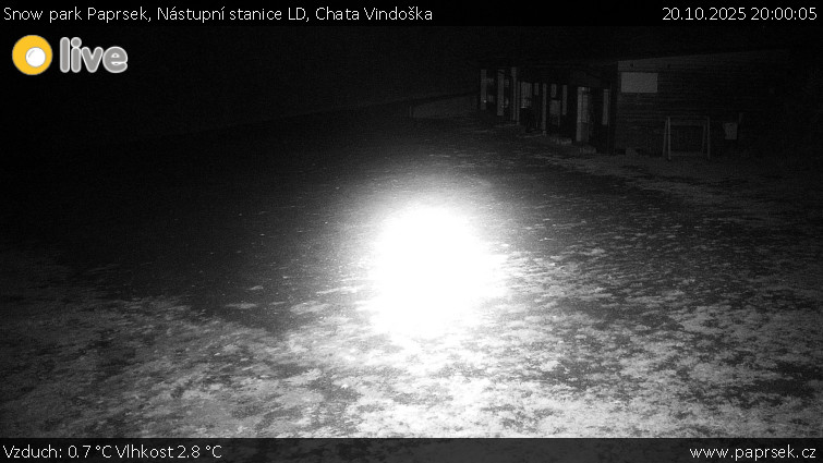 Snow park Paprsek - Nástupní stanice LD, Chata Vindoška - 20.10.2025 v 20:00 Snow park Paprsek - Nástupní stanice LD, Chata Vindoška - 20.10.2025 v 20:00