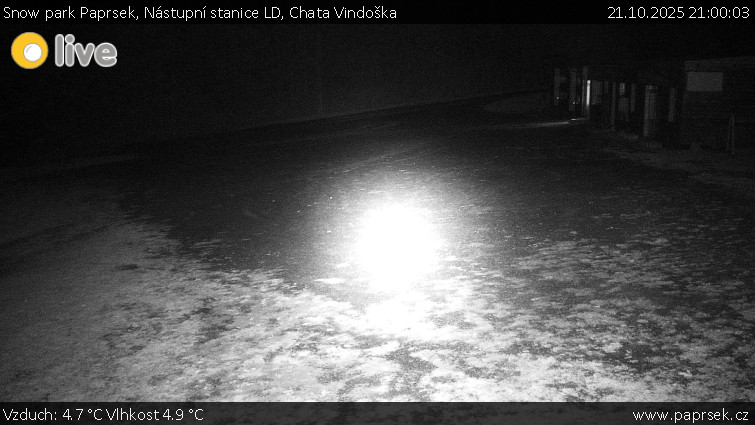 Snow park Paprsek - Nástupní stanice LD, Chata Vindoška - 21.10.2025 v 21:00 Snow park Paprsek - Nástupní stanice LD, Chata Vindoška - 21.10.2025 v 21:00
