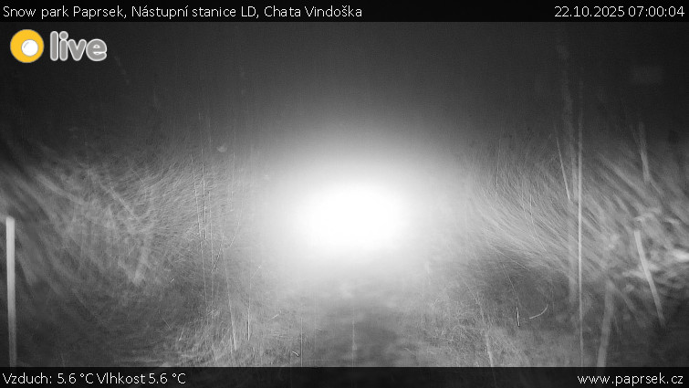 Snow park Paprsek - Nástupní stanice LD, Chata Vindoška - 22.10.2025 v 07:00 Snow park Paprsek - Nástupní stanice LD, Chata Vindoška - 22.10.2025 v 07:00